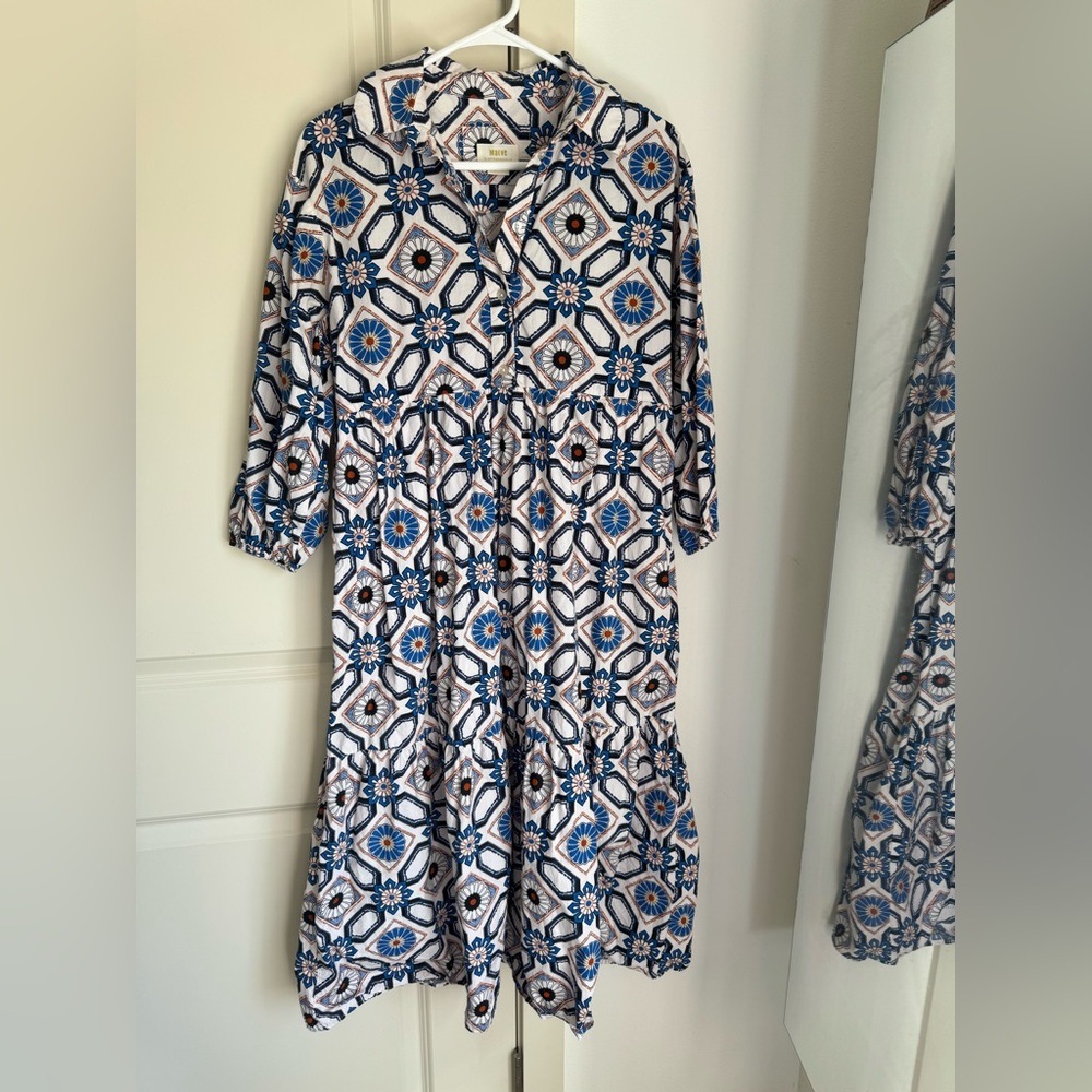 The Bettina Tiered Shirt Dress by Maeve